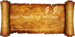 Gyöngyösi János névjegykártya
