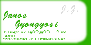 janos gyongyosi business card